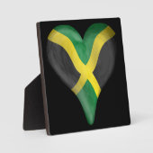 Jamaikanische Flagge im Herzen Fotoplatte (Vorderseite)