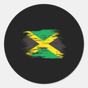 Jamaikanische Flagge Jamaica Souvenir Liebe Reise  Runder Aufkleber