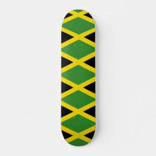 Jamaikanische Flagge Jamaika färbt geometrisches Skateboard