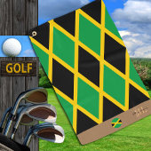 Jamaikanische Flagge & Jamaika, mit Monogramm Spor Golfhandtuch