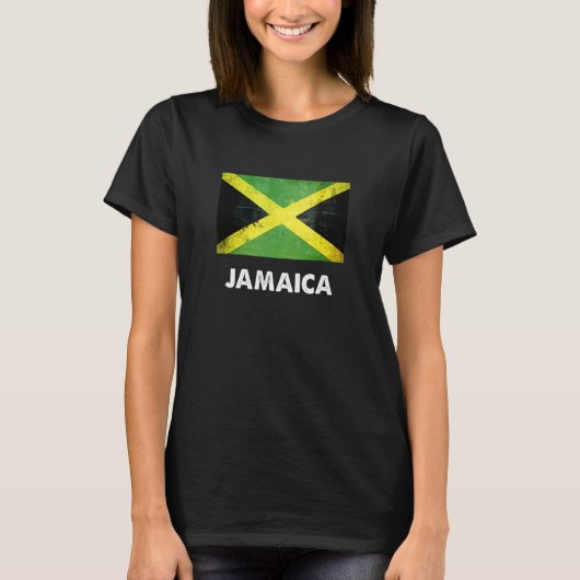 Jamaikanische Flagge Jamaika T-Shirt (Vorderseite)
