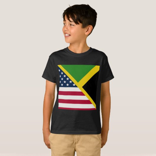 jamaikanische Flagge | Jamaika Vereinigtes Staaten T-Shirt (Vorne ganz)