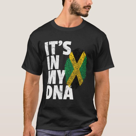 Jamaikanische Flagge Jamaikanische Pride Dna Insel T-Shirt (Vorderseite)