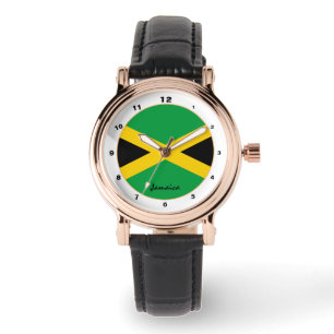 jamaikanische Flagge & jamaikanische trendige Mode Armbanduhr