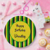 Jamaikanische Flagge Kolored Reggae Birthday Pappteller (Party)