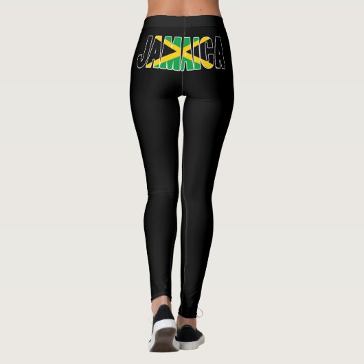 jamaikanische Flagge Leggings (Rückseite)