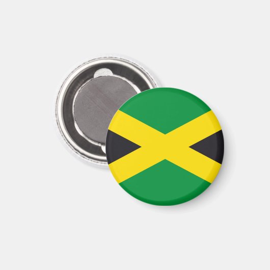 Jamaikanische Flagge Magnet (Vorderseite/Rückseite)