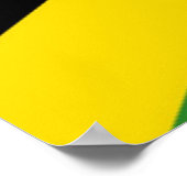 Jamaikanische Flagge mit Jamaika Word Poster (Ecke)