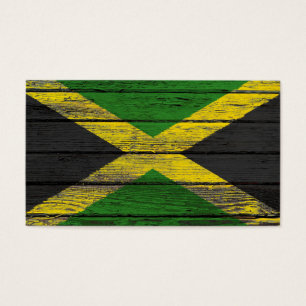 Jamaikanische Flagge mit rauem hölzernem