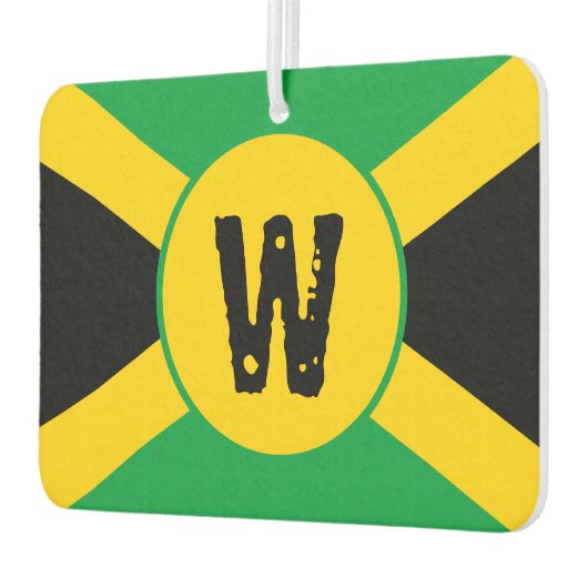 Jamaikanische Flagge Monogram Air Freshener Autolufterfrischer (Links)