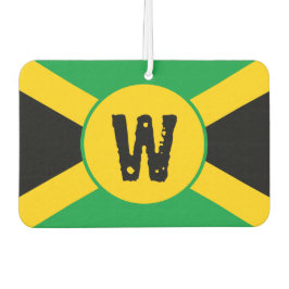 Jamaikanische Flagge Monogram Air Freshener Autolufterfrischer