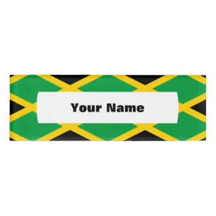 Jamaikanische Flagge Namenschild