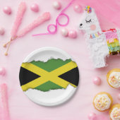 Jamaikanische Flagge Pappteller (Party)