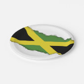 Jamaikanische Flagge Pappteller (Schrägansicht)