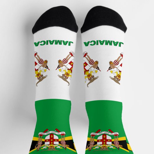 jamaikanische Flagge Patriotisch, Nachhaltig Jamai Socken (Oben)