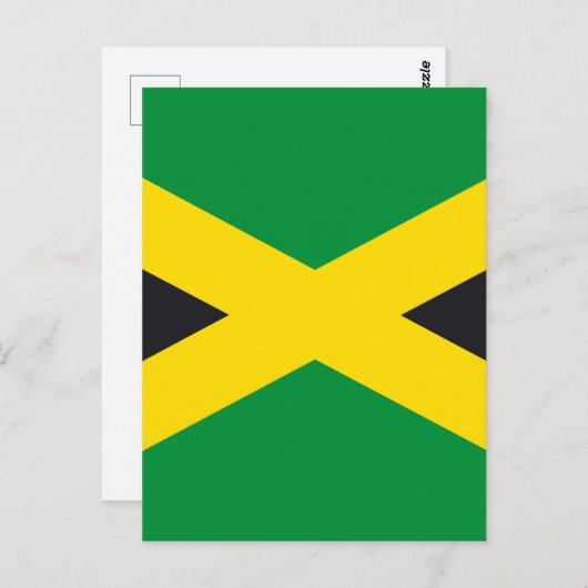 Jamaikanische Flagge Postkarte (Vorne/Hinten)