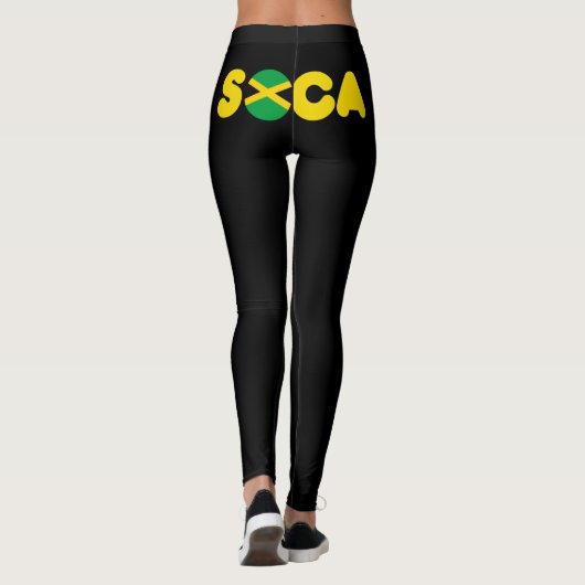 Jamaikanische Flagge Soca Leggings (Rückseite)