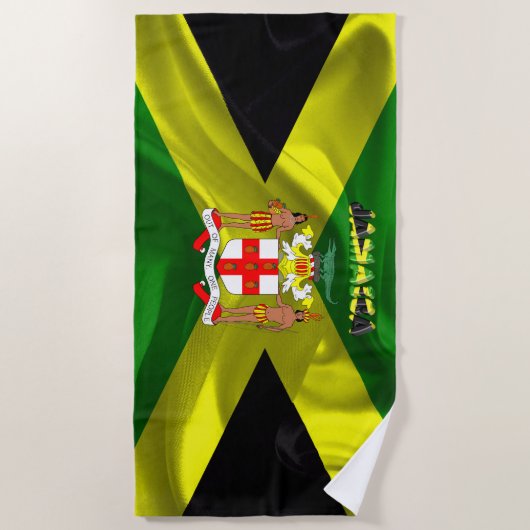Jamaikanische Flagge Strandtuch (Vorderseite)
