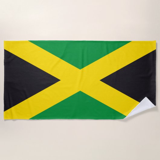 Jamaikanische Flagge Strandtuch (Vorderseite)