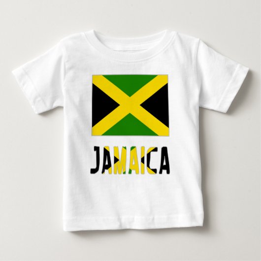 Jamaikanische Flagge und Jamaika Baby T-shirt (Vorderseite)