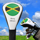 Jamaikanische Flagge und Mit Monogramm Golf Clubs Golf Headcover