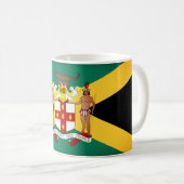 jamaikanische Flagge/Wappen Kaffeetasse (VorderseiteRechts)