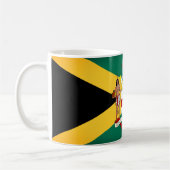 jamaikanische Flagge/Wappen Kaffeetasse (Links)