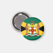 jamaikanische Flagge/Wappen Magnet (Vorderseite/Rückseite)