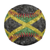 jamaikanische Flagge - zerknittert Baseball (Rückseite)