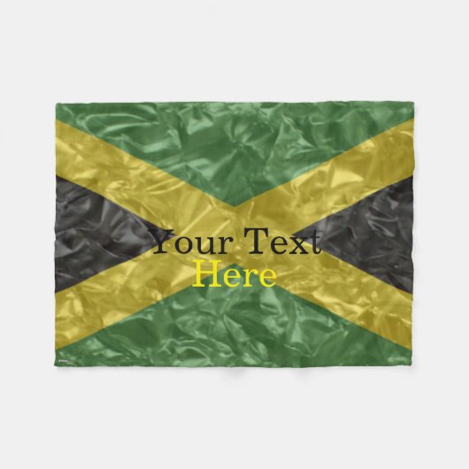 jamaikanische Flagge - zerknittert Fleecedecke (Vorderseite (Horizontal))