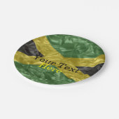 jamaikanische Flagge - zerknittert Pappteller (Schrägansicht)