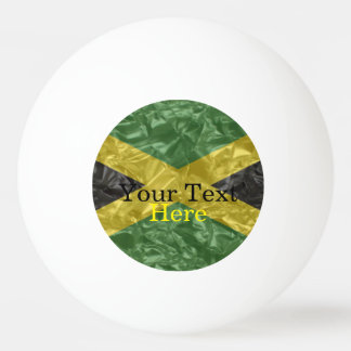 jamaikanische Flagge - zerknittert Tischtennisball