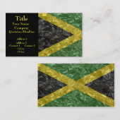 jamaikanische Flagge - zerknittert Visitenkarte (Vorne/Hinten)