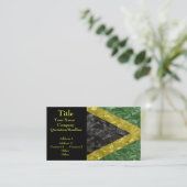 jamaikanische Flagge - zerknittert Visitenkarte (Stehend Vorderseite)