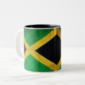 jamaikanische Flagge Zweifarbige Tasse (Vorderseite Links)