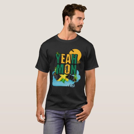 Jamaikanische Flaggen Farben und Design. Jamaika-I T-Shirt (Vorne ganz)