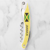 Jamaikanische Flaggen-Reise-karibische Insel Kellnermesser (Vorderseite)