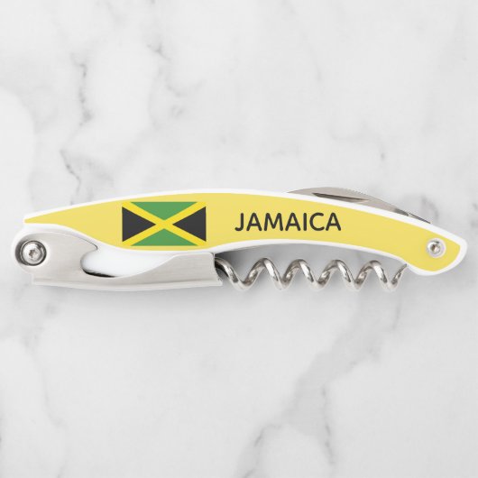 Jamaikanische Flaggen-Reise-karibische Insel Kellnermesser (Vorderseite)