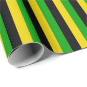 jamaikanische Flaggenfarben gestrichen Geschenkpapier (Rolleneckpunkt)