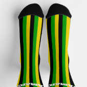 jamaikanische Flaggenfarben gestrichen Socken (Oben)