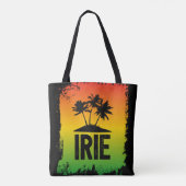 Jamaikanische Flaggenfarben Irie Tropical Rasta Be Tasche (Rückseite)