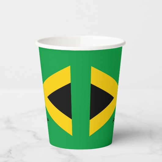 Jamaikanische Flaggenpapiertassen und Jamaika-Part Pappbecher (Links)