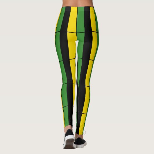 Jamaikanische gestreifte Leggings (Rückseite)