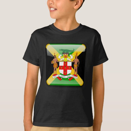 Jamaikanische glatte Flagge T-Shirt (Vorderseite)