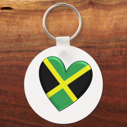Jamaikanische Herzenflagge Schlüsselanhänger (Vorderseite)