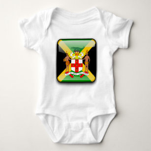 Jamaikanische Hochglanzflagge Baby Strampler