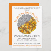 jamaikanische Karibik Cuisine Food Curry Hühnerric Einladung (Vorne/Hinten)