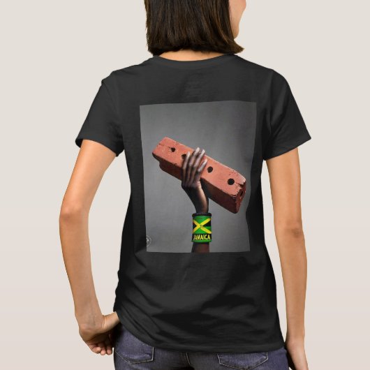 JAMAIKANISCHE KÖNIGIN. Basic Dunkles T-Shirt (Rückseite)