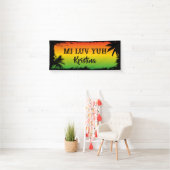 Jamaikanische Liebe You Wedding Anniversary Party Banner (Insitu)