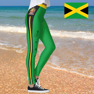 Jamaikanische ModeLeggings, jamaikanische Flagge / Leggings